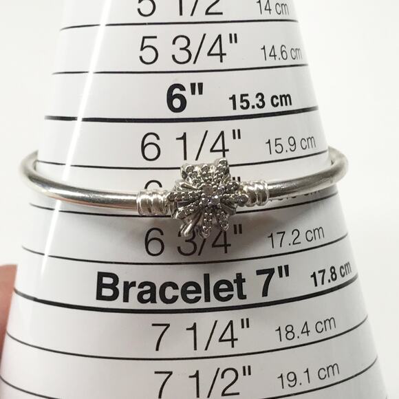 Pandora ALE Signed Sterling Silver Clear CZ Fireworks Bangle Bracelet 597563CZ - Picture 3 of 10